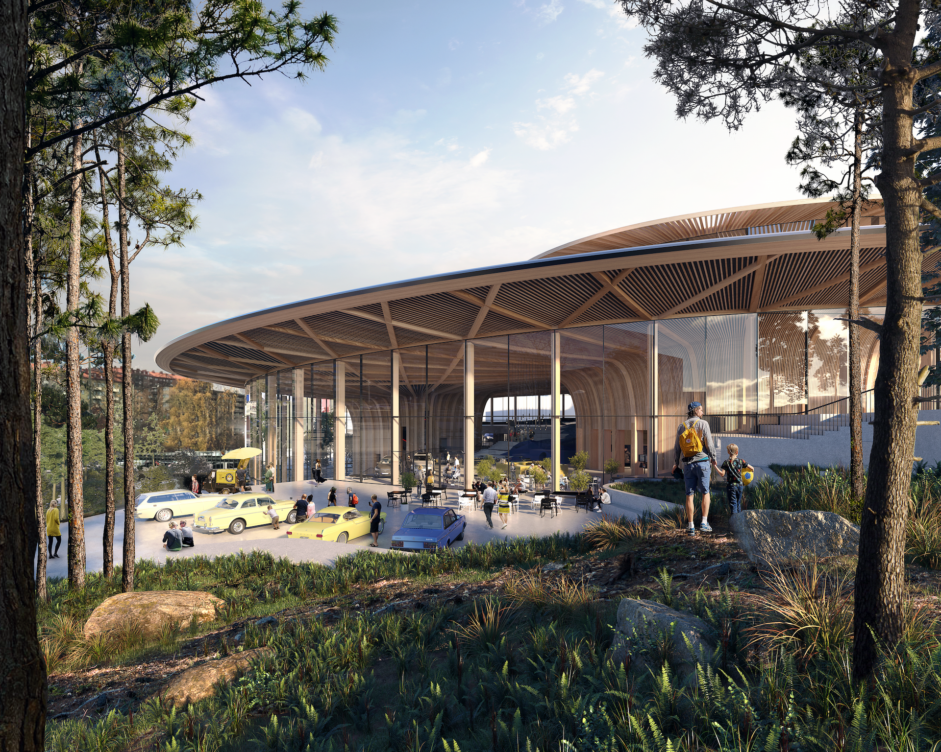 World of Volvo event space. Located in
Gothenburg’s event district, the 22,000 m2
timber building is expected to be completed
in late 2023.